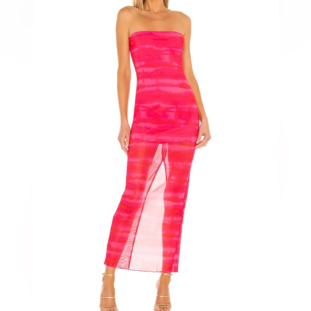 Revolve h:ours Rios Maxi Dress in Strawberry Pink XXS